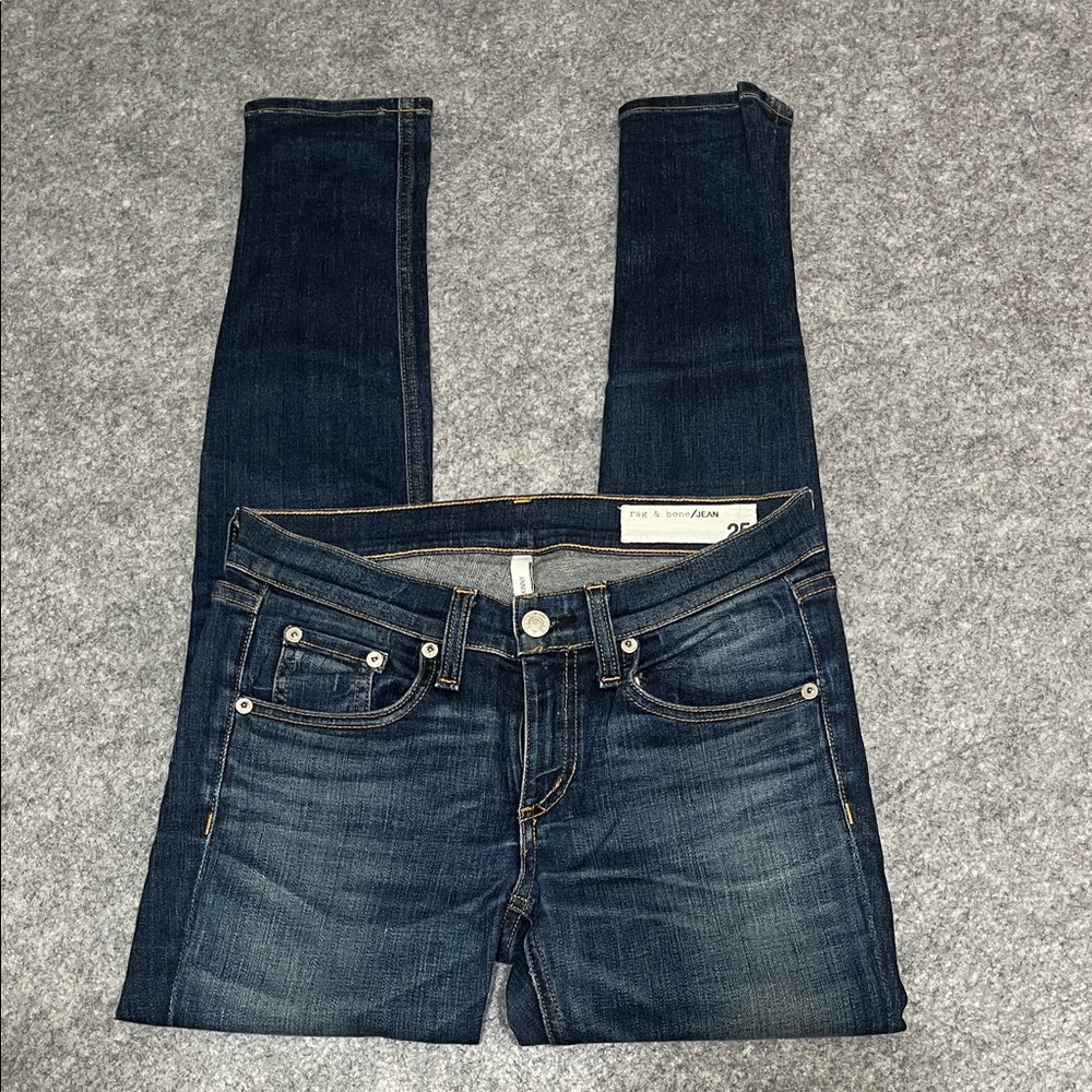 rag & bone Dark Denim Skinny Jeans Parliament